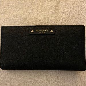 NEW Kate Spade Stacy Haven Lane Black Glitter Wallet BRAND NEW WITH TAGS.